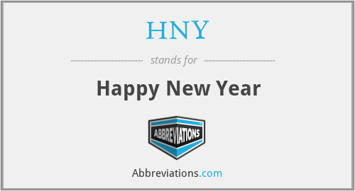What is the abbreviation for happy new year?